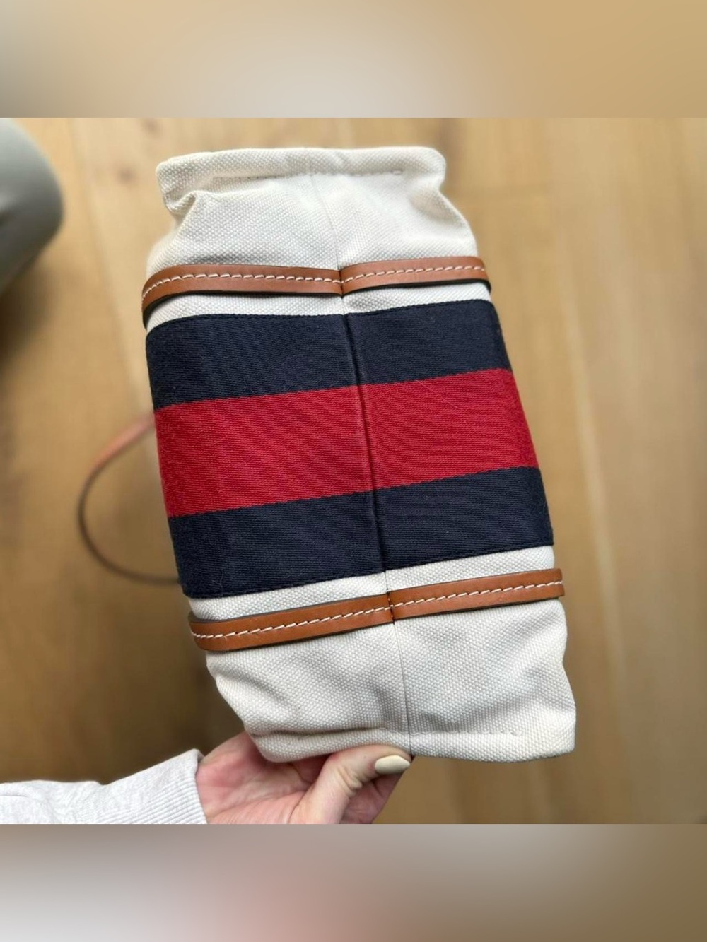 Gucci Interlocking G Web Tote Canvas Small (Authentic) - Picture 4 of 8
